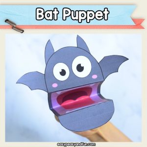 Bat Puppet - this fun Halloween craft for kids is great for classroom Halloween parties