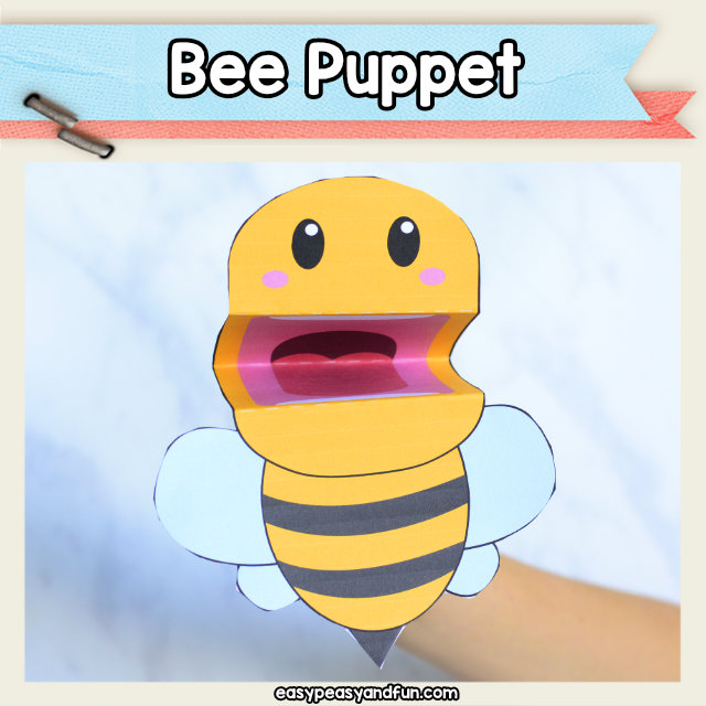 Bee Puppet - easy bee craft for kids