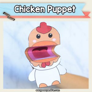 Chicken Puppet - chicken craft template