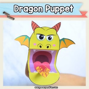 Dragon Puppet Printable Template