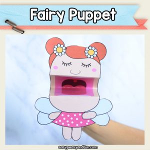 Fairy Puppet - if your kids love fairy tales or fairies they are going to love to play with this printable template. The coolest little fairy craft idea.