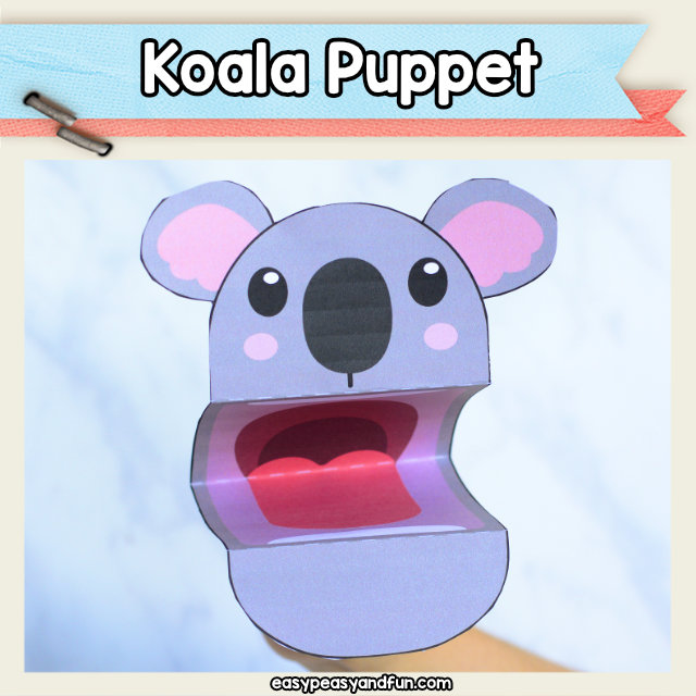 Koala Puppet - koala crafts for kids