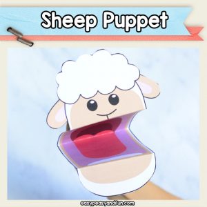 Sheep Puppet - cute little sheep craft for kids to make