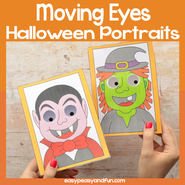 Halloween Monsters Moving Eyes Portraits