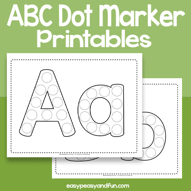 Alphabet dot Marker Printables