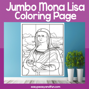 Jumbo Mona Lisa Coloring Page