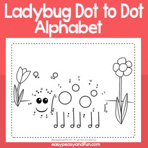 Ladybug Dot to Dot Alphabet