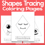 Shapes Tracing Coloring Pages – Easy Peasy and Fun Membership