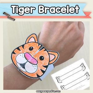 Printable Tiger Paper Bracelet