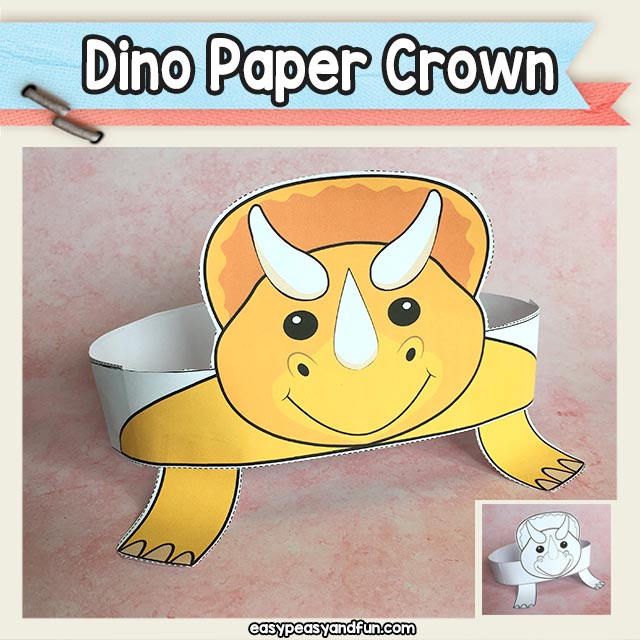 Triceratops Paper Crown - Dinosaur Paper Hat