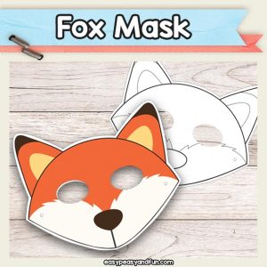 Printable Fox Mask Template - great for dramatic play kids love