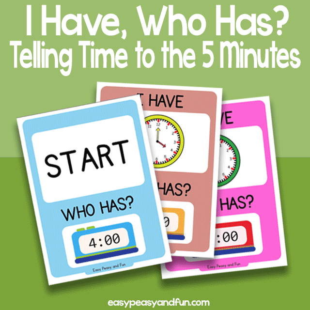 I have, Who Has Telling Time to The 5 Minutes