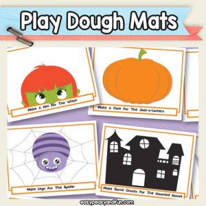 Printable Halloween Play Dough Mats