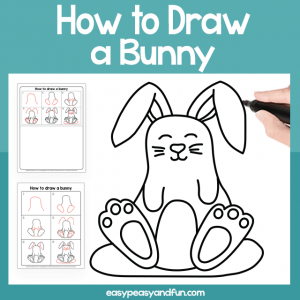 Bunny Guided Drawing Printable