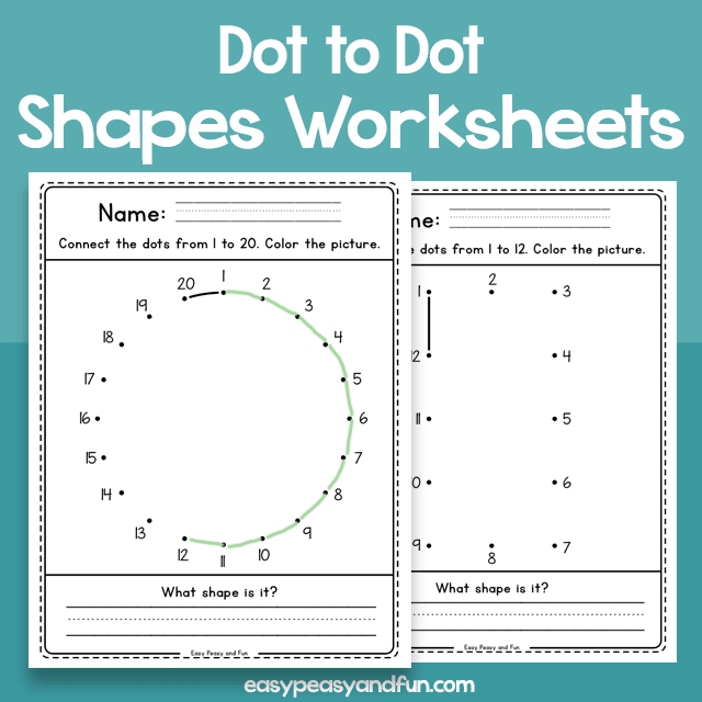 Dot to Dot Shapes Worksheets