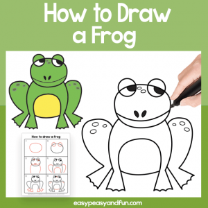 Frog Guided Drawing Printable