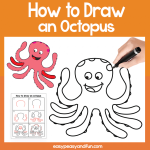 Octopus Guided Drawing Printable