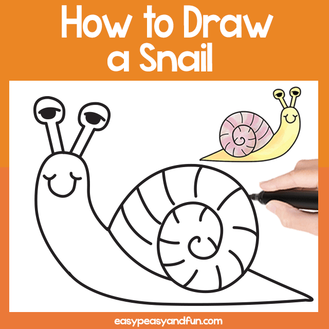 Snail Guided Drawing Printable