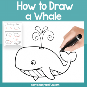 Whale Guided Drawing Printable