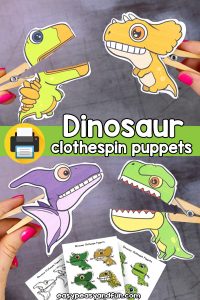 Dinosaur Clothespin Puppets – Easy Peasy and Fun Membership