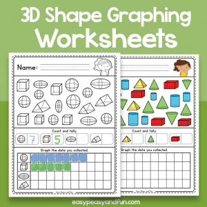 3D Shape Graphing Worksheets