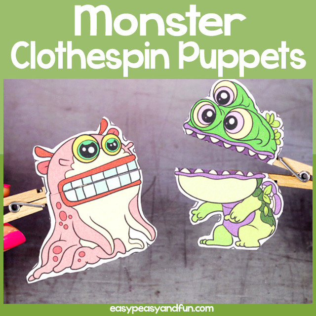 Monster Clothespin Puppets