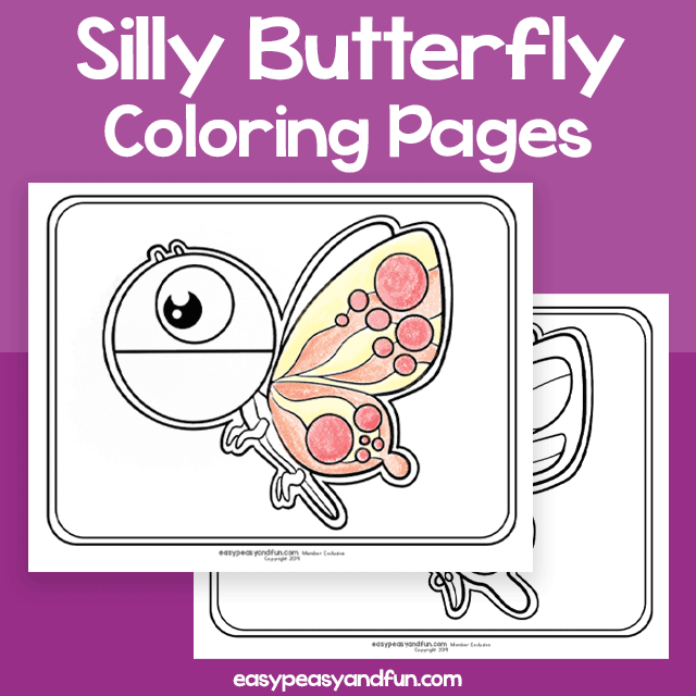 Silly Butterfly Coloring Pages