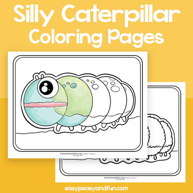 Silly Caterpillar Coloring Pages