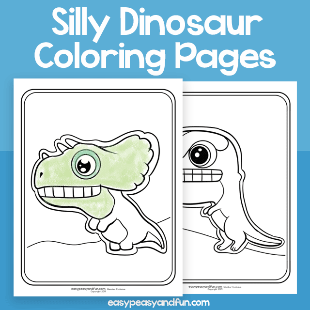 Silly Dinosaur Coloring Pages