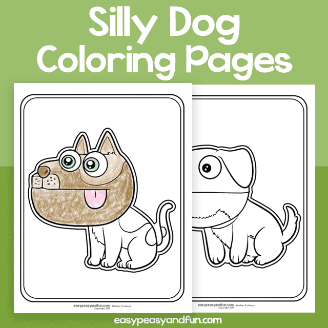 Silly Dog Coloring Pages