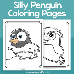 Silly Penguin Coloring Pages