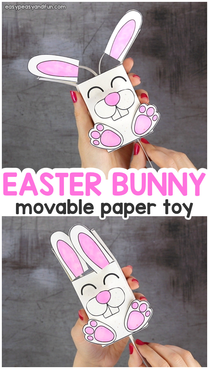 Movable Ears Bunny Easter Craft for Kids