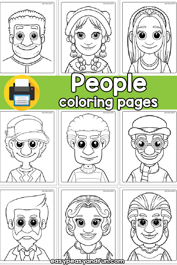People coloring pages