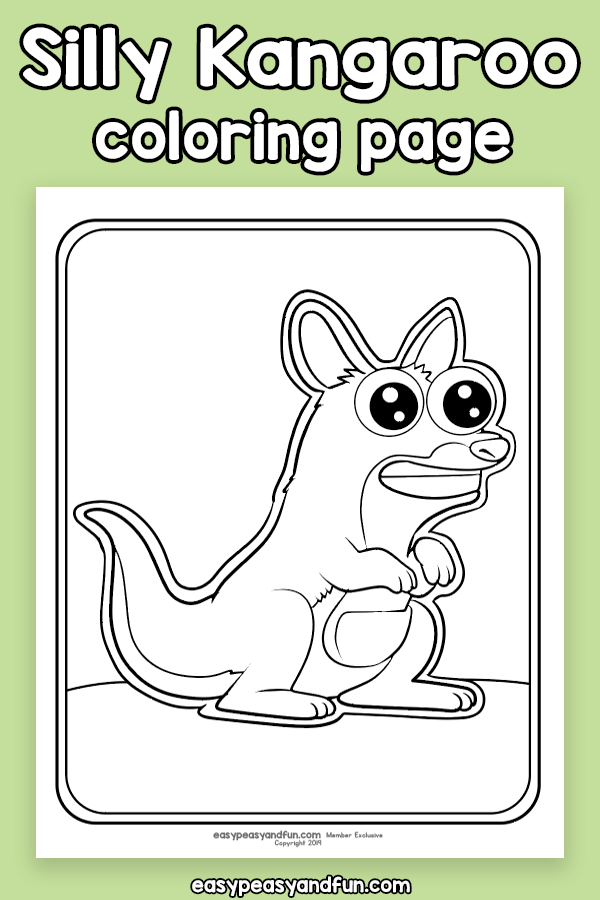 Silly Kangaroo Coloring Page