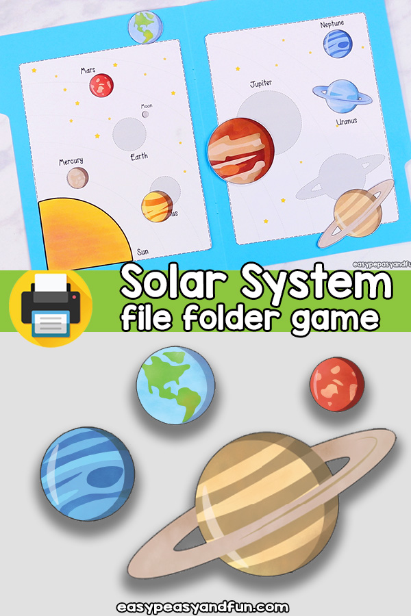 Solar System File Folder Game