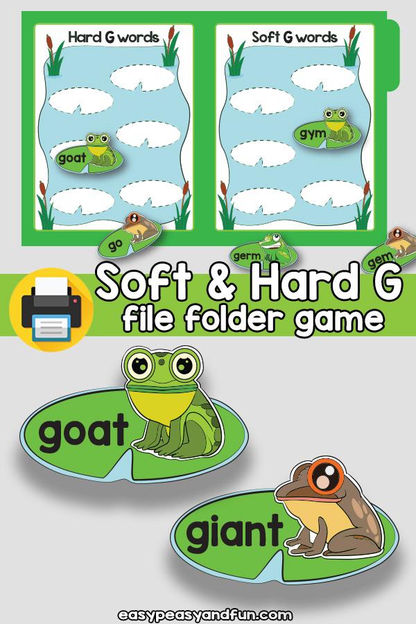 Hard and Soft G Words File Folder Game