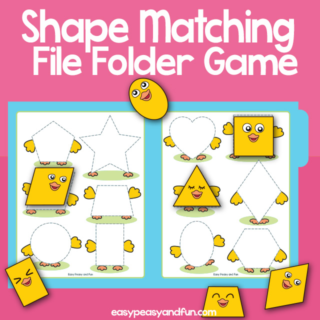 Shape Matching File Folder Game