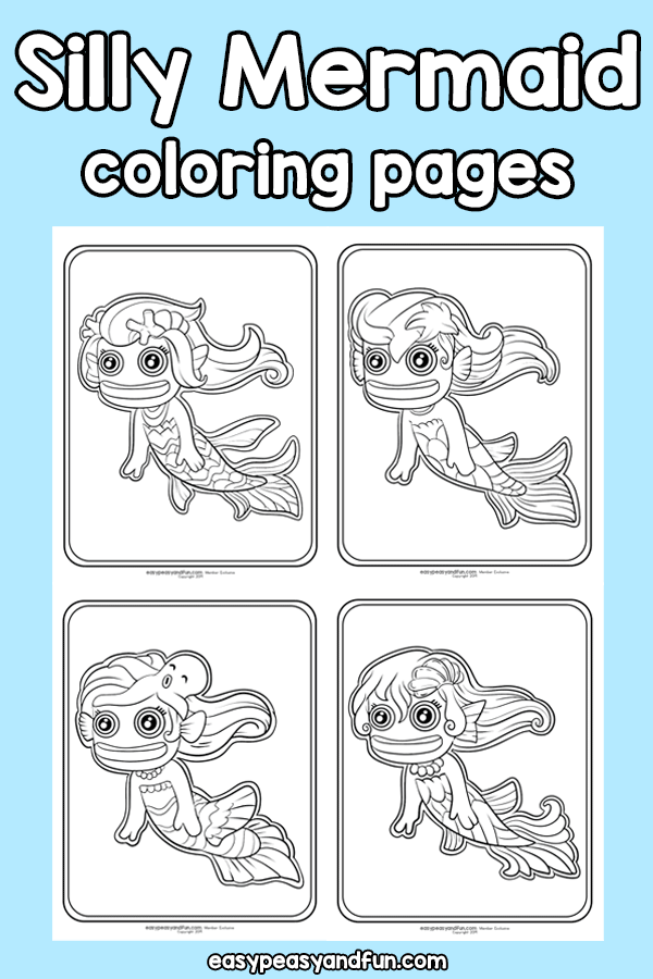 Silly Mermaid Coloring Pages