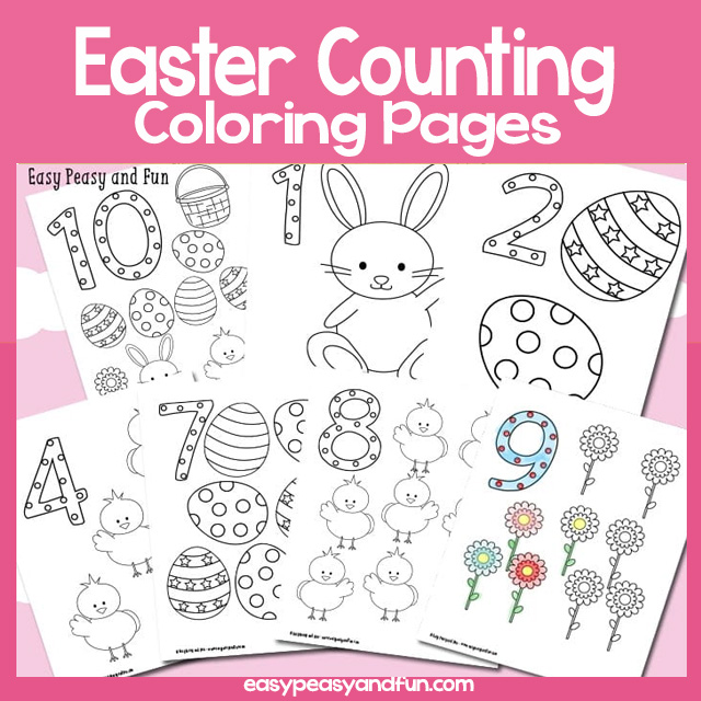 Easter Counting Coloring Pages
