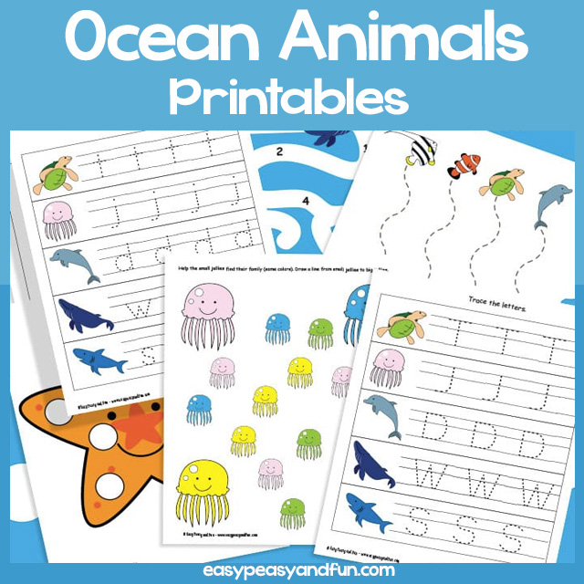 Ocean Animals Preschool Printables