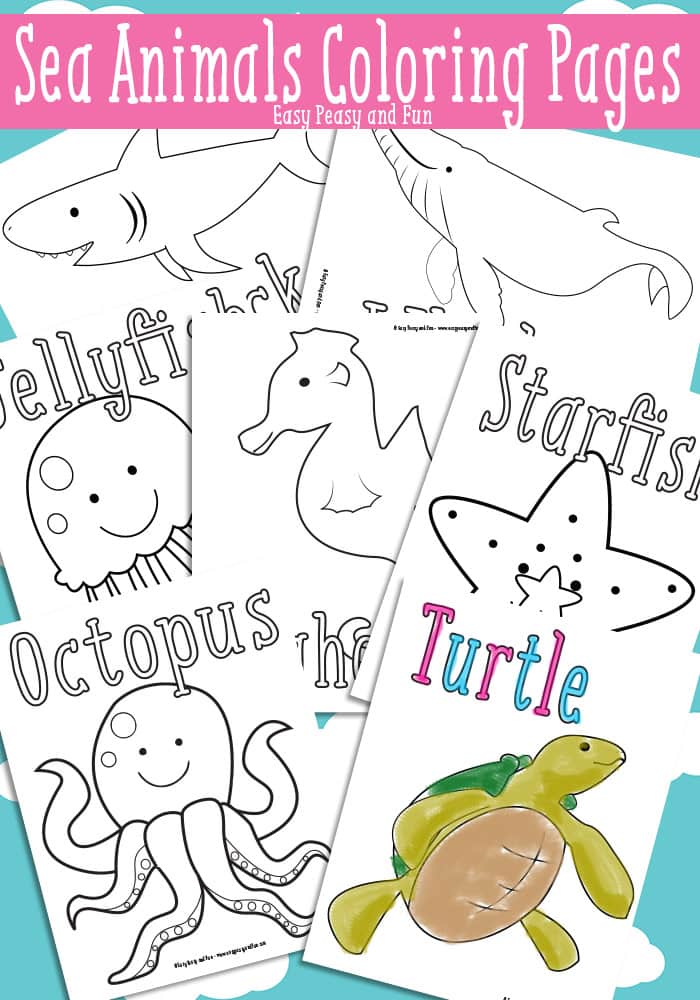 Sea Animals Coloring Pages for Kids 