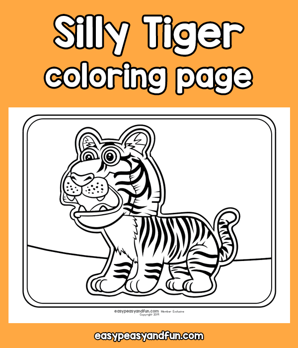 Silly Tiger Coloring Page