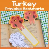 Printable Turkey Bookmarks – Easy Peasy and Fun Membership