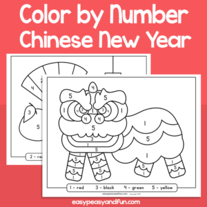 Chinese New Year Color by Number for Kids