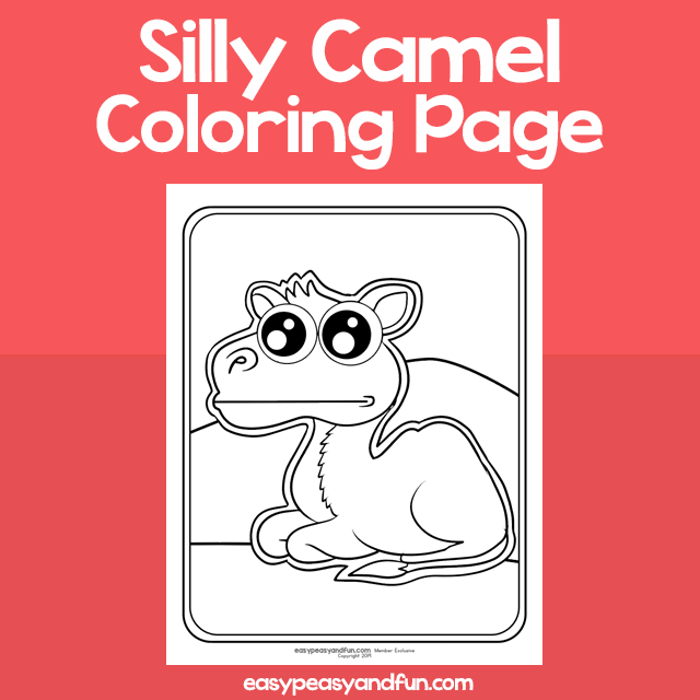 Coloring Page Silly Camel