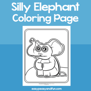Coloring Page Silly Elephant