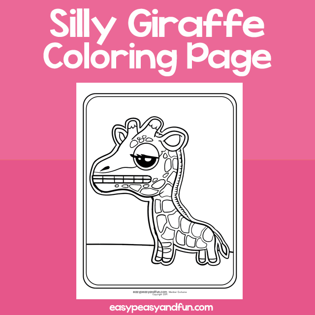 Coloring Page Silly Giraffe
