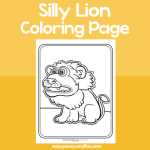 Coloring Page Silly Lion