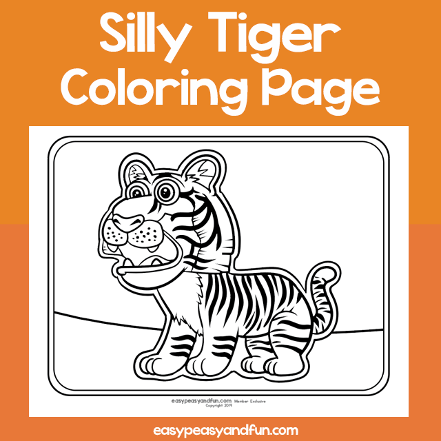 Coloring Page Silly Tiger
