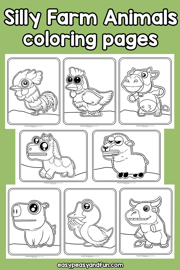 Silly Farm Animals Coloring Pages
